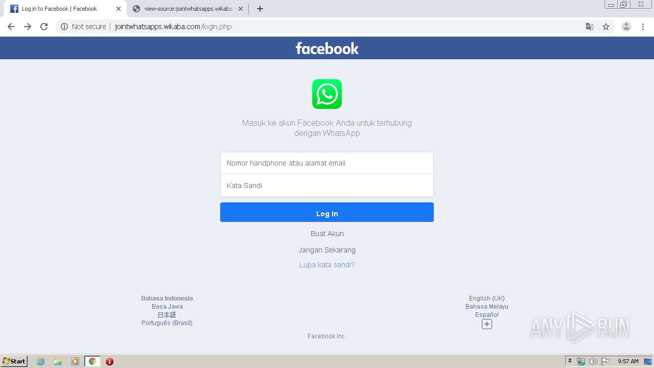 Facebook español login com php www en Error en