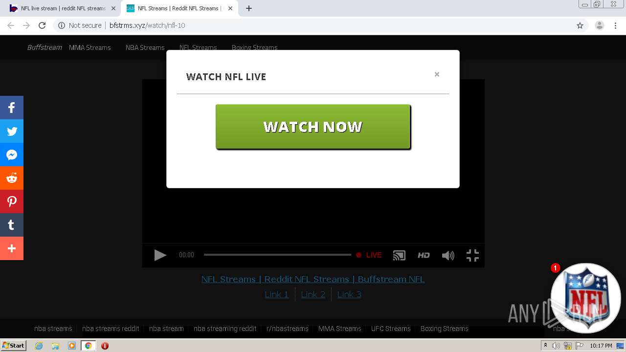 NFL Streams _ Reddit NFL Streams _ Buffstream NFL - Google Chrome