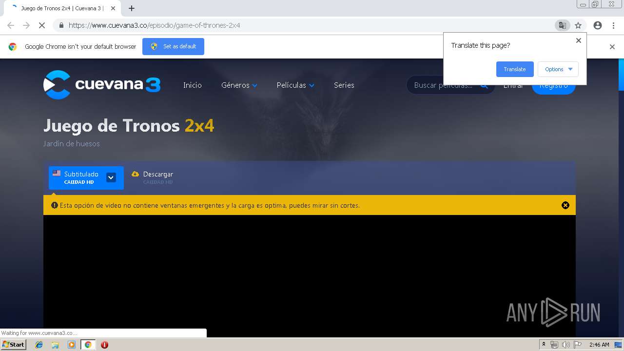 Https Www Cuevana3 Co Episodio Game Of Thrones 2x4 Any Run Free Malware Sandbox Online