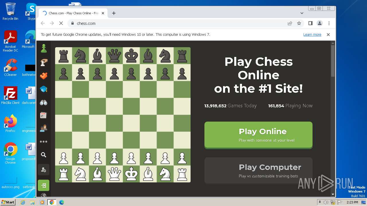 Malware analysis chess.com Malicious activity