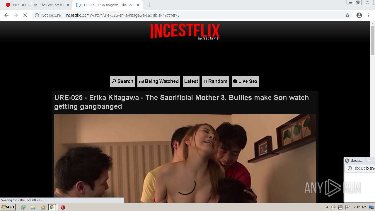 Malware analysis https://incestflix.com Malicious activity | ANY.RUN -  Malware Sandbox Online