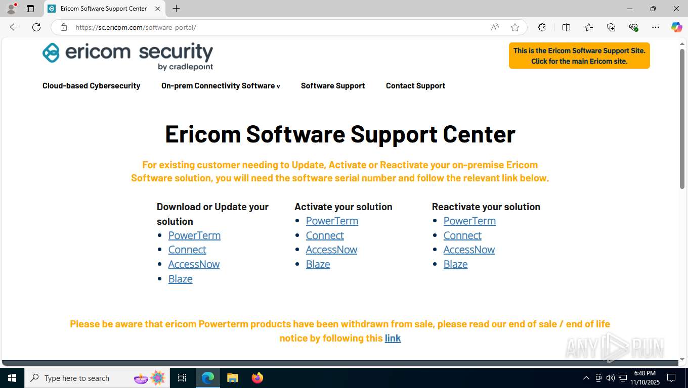 Malware analysis ericom.com/connect-accessnow/ Malicious activity | ANY ...