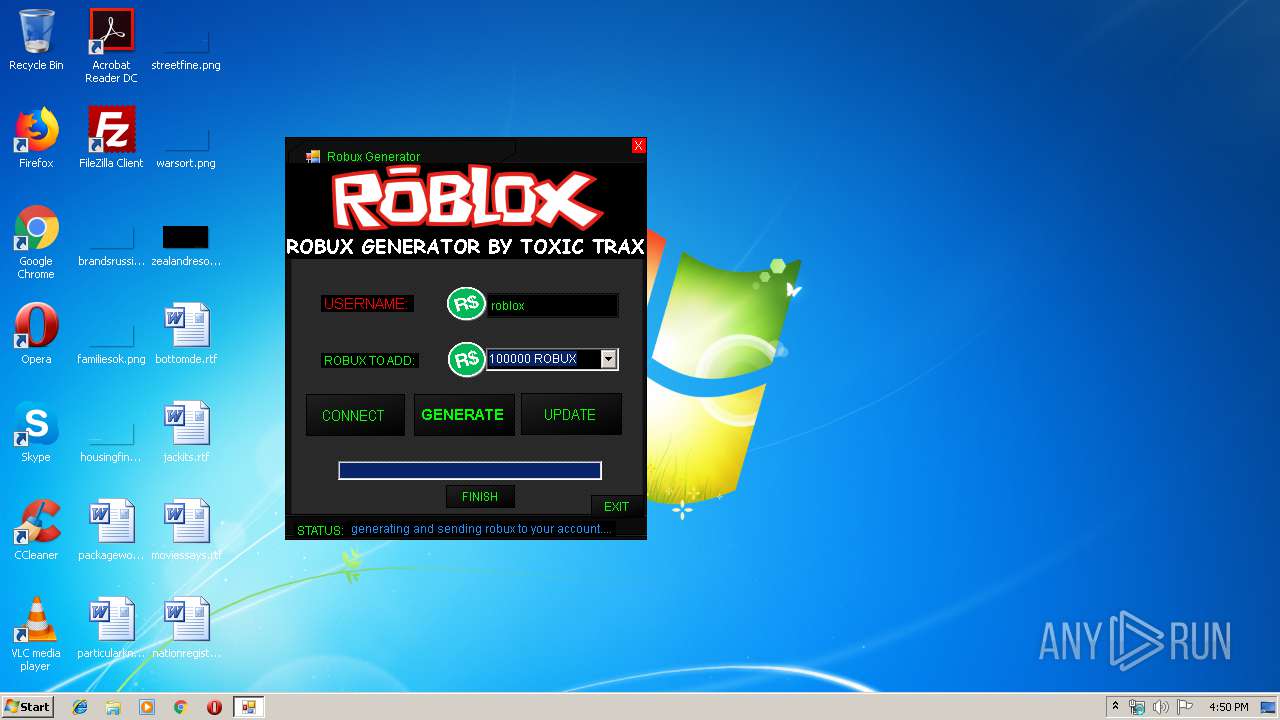 Malware analysis [RobloxVenom] 0Tec Roblox Old Account Generator.zip  Malicious activity