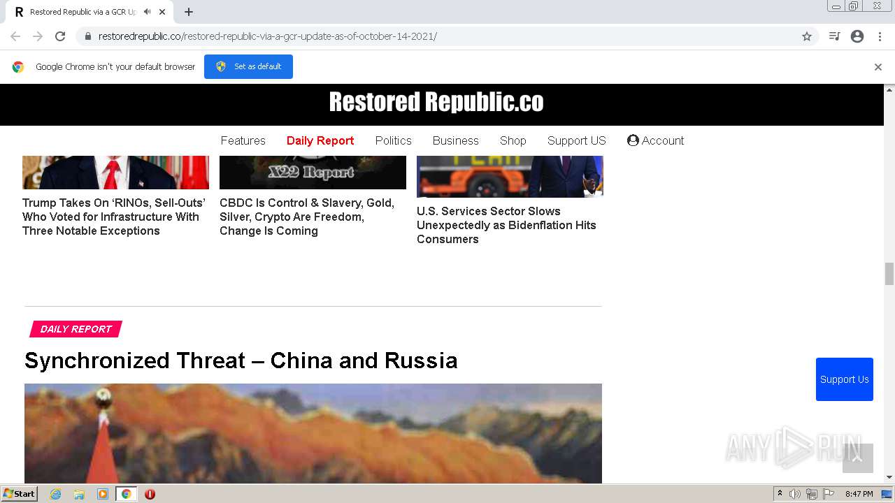 Malware analysis https//restoredrepublic.co/restoredrepublicviaa