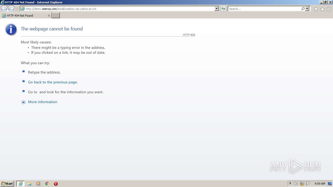 Malware analysis http://demo.zeeroq.com/email/combos.vip-yahoo.es.txt  Malicious activity | ANY.RUN - Malware Sandbox Online