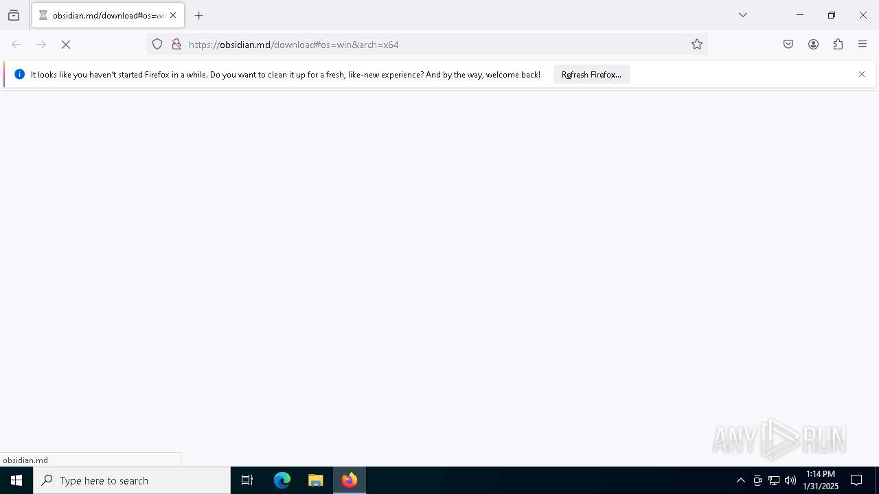 Malware analysis https://obsidian.md/download#os=win&arch=x64 Malicious ...