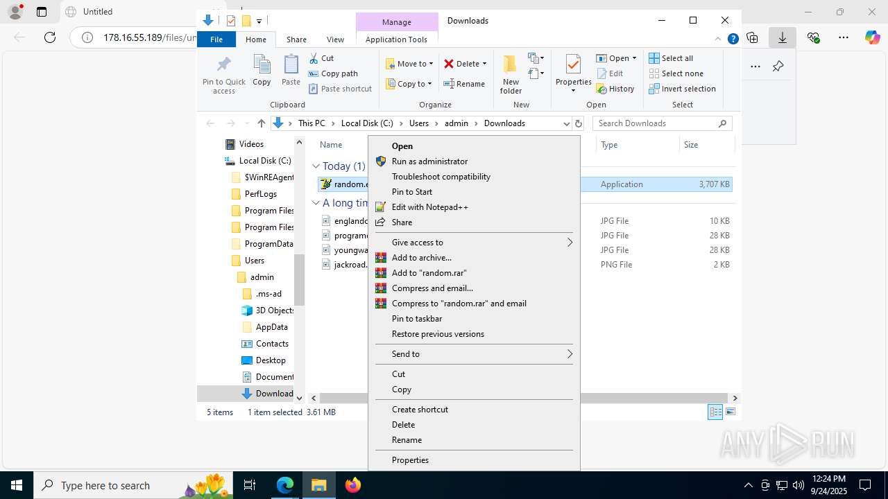 Malware analysis http://178.16.55.189/files/unique2/random.exe ...