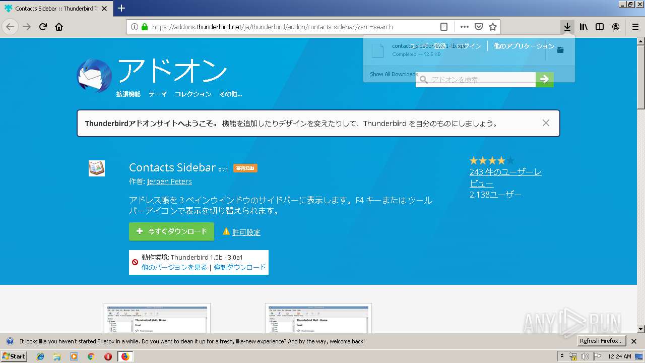 Addons Thunderbird Net Ja Thunderbird Addon Contacts Sidebar Src Search Any Run Free Malware Sandbox Online