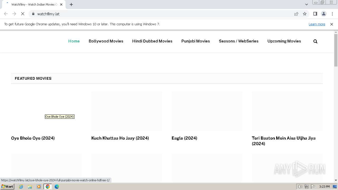 Malware analysis http watchfilmy.lat Malicious activity ANY.RUN Malware Sandbox Online