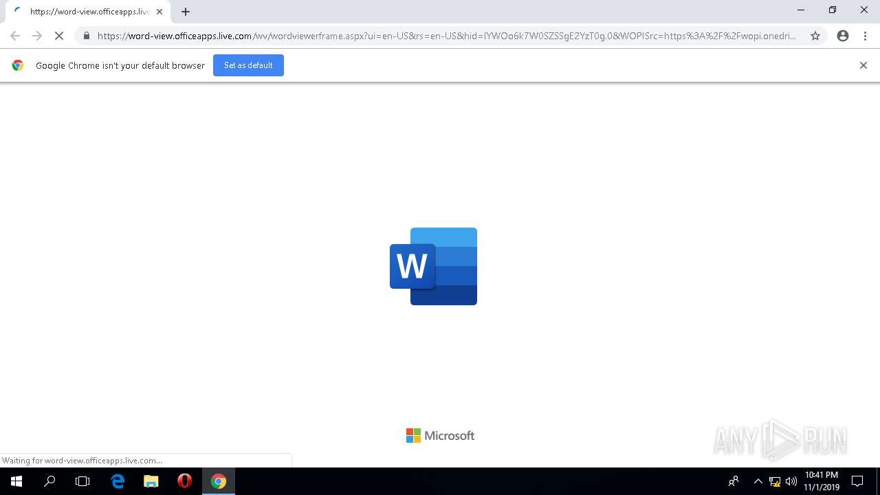 Malware analysis .com/wv/?ui=en-US&rs=en-US&hid=&WOPISrc=https%3A%2F%%2Fwopi%2Ffiles%2FAA153B5308F492EF%21267&wdo=2&wde=docx&sc=host%3D%26qt%3DFolders&wdp=3  ...