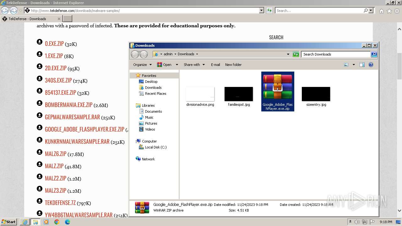 Malware analysis http://www.tekdefense.com/downloads/malware-samples ...