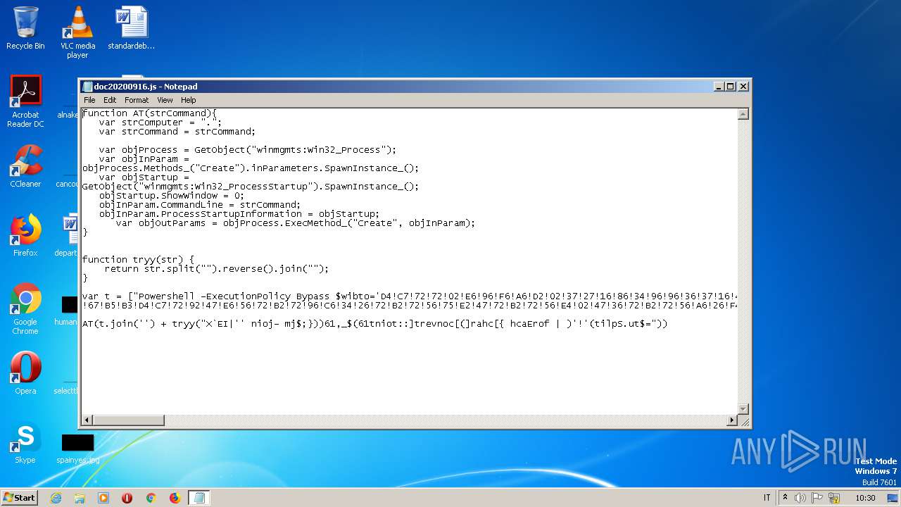 Malware analysis doc20200916.js Malicious activity | ANY.RUN - Malware ...