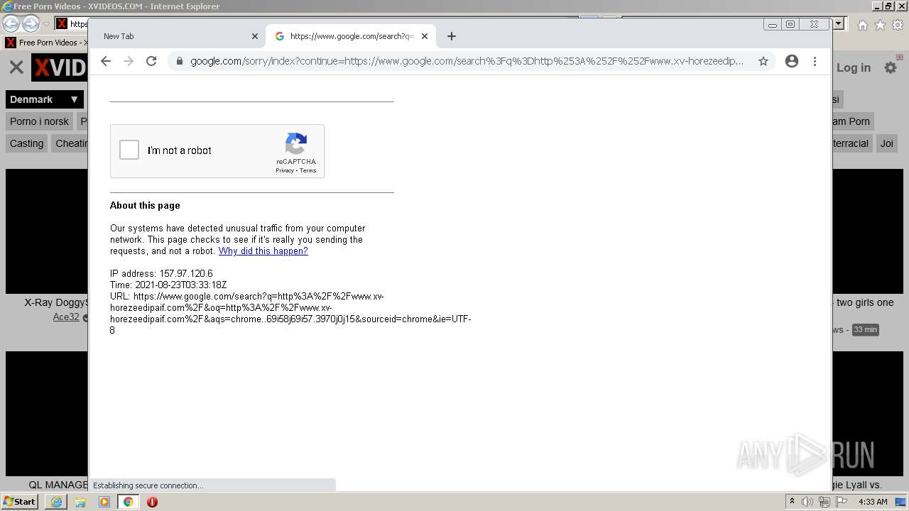 Malware analysis http:www.xv-horezeedipaif.com Malicious activity |  ANY.RUN - Malware Sandbox Online