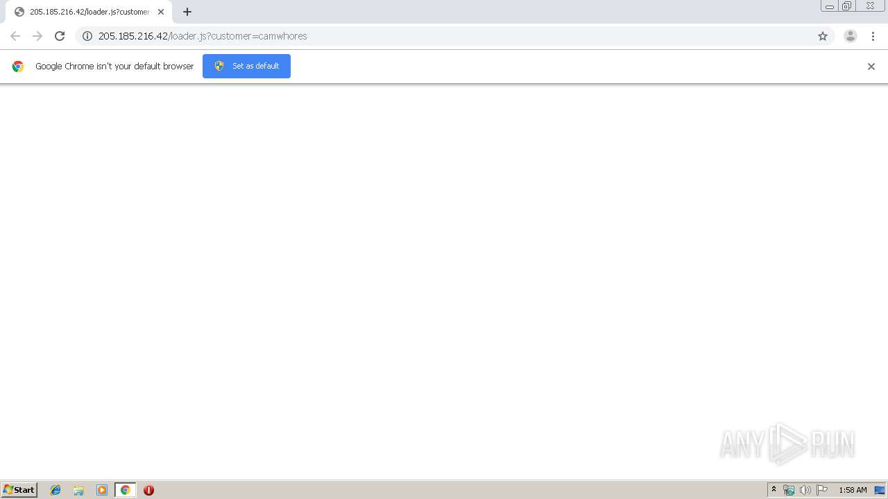 Malware analysis http://205.185.216.42/loader.js?customer=camwhores  Malicious activity | ANY.RUN - Malware Sandbox Online