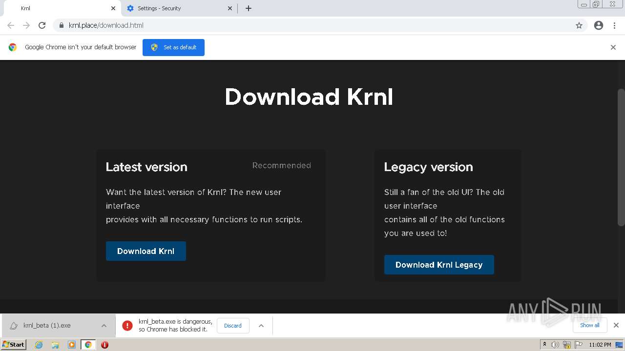 Malware analysis https//krnl.place/download.html Malicious activity