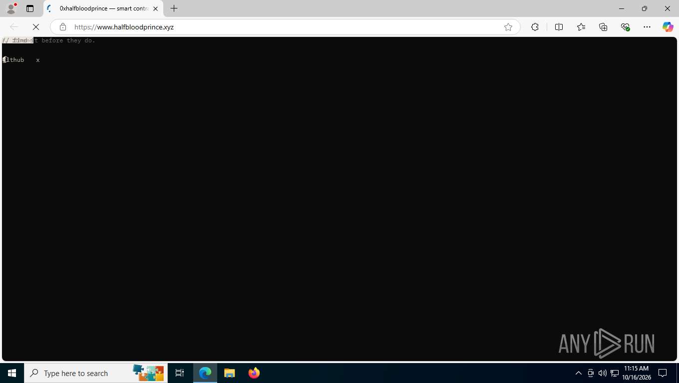 Malware analysis halfbloodprince.xyz No threats detected | ANY.RUN ...