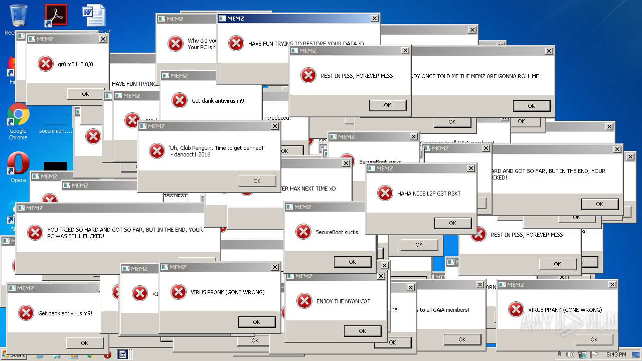 Malware Analysis MEMZ.bat Malicious Activity | ANY.RUN - Malware ...