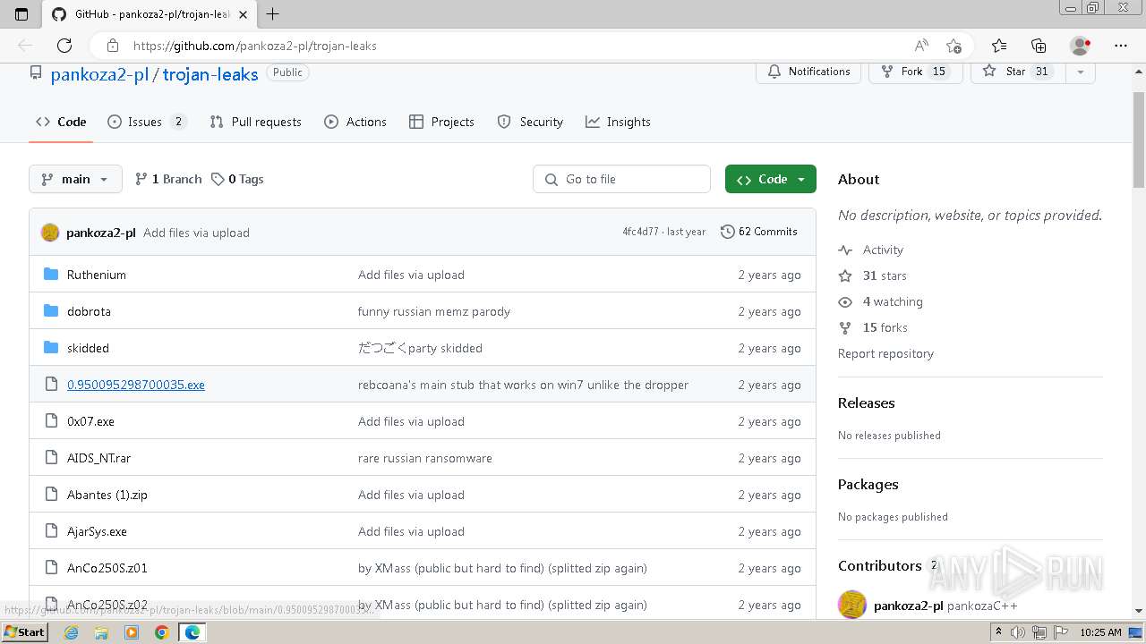 Malware analysis https://github.com/pankoza2-pl/trojan-leaks Malicious ...