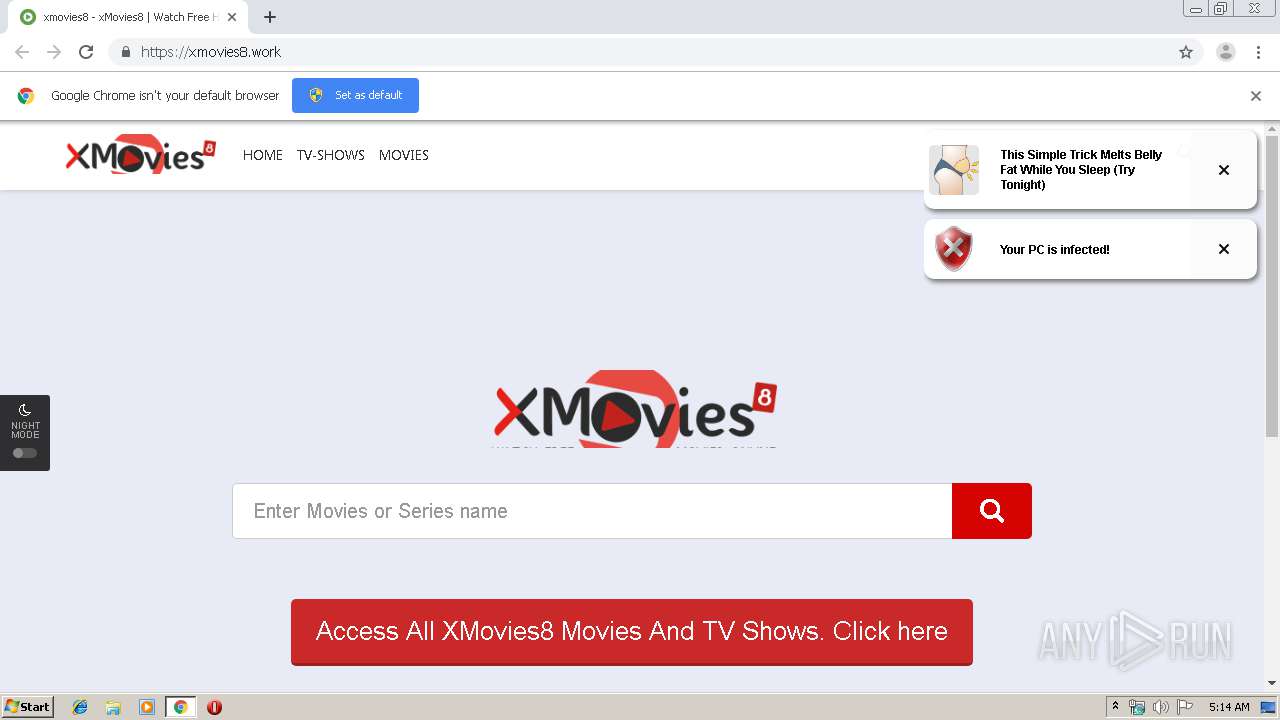 Malware analysis https xmovies8.work Malicious activity ANY