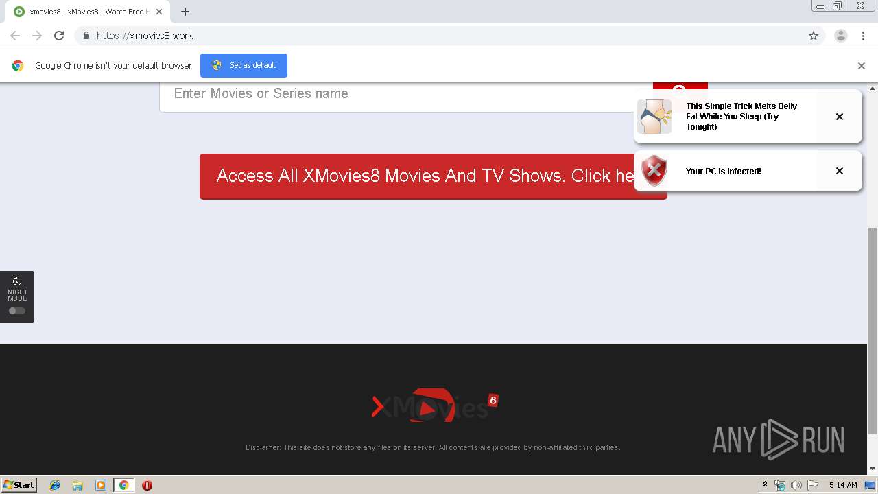 Malware analysis https xmovies8.work Malicious activity ANY