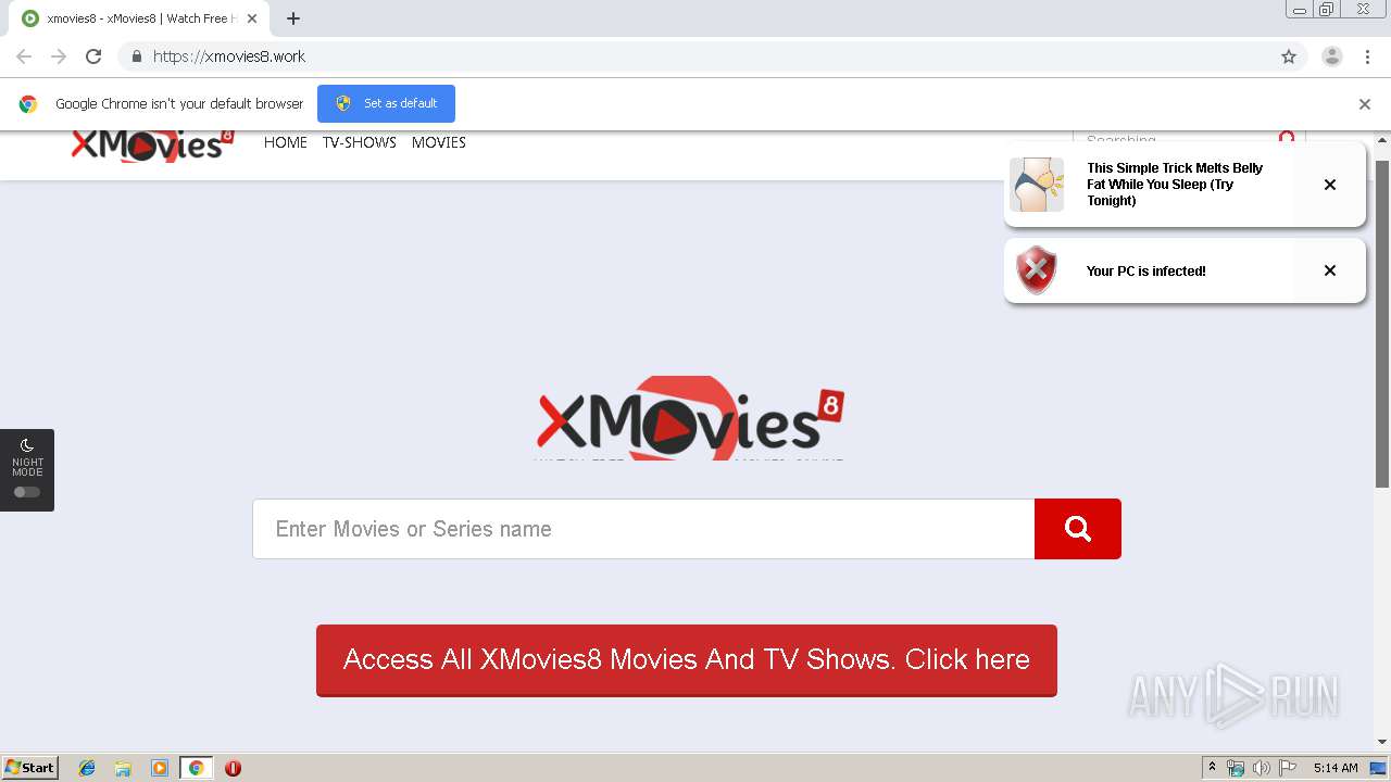 Malware analysis https://xmovies8.work Malicious activity | ANY.RUN -  Malware Sandbox Online