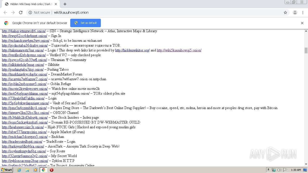 Malware analysis http://wiki5kauuihowqi5.onion Malicious activity | ANY.RUN  - Malware Sandbox Online