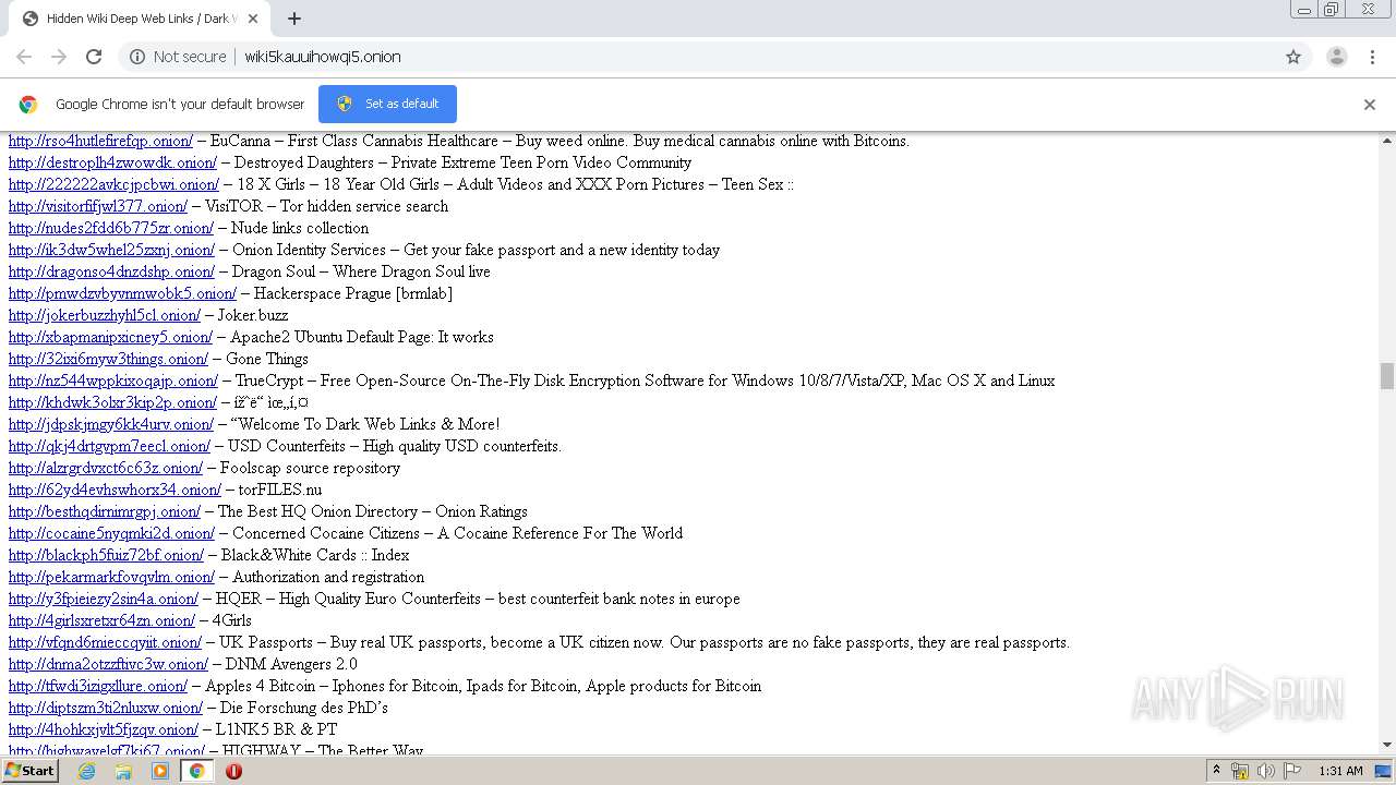 Malware analysis http://wiki5kauuihowqi5.onion Malicious activity | ANY.RUN  - Malware Sandbox Online