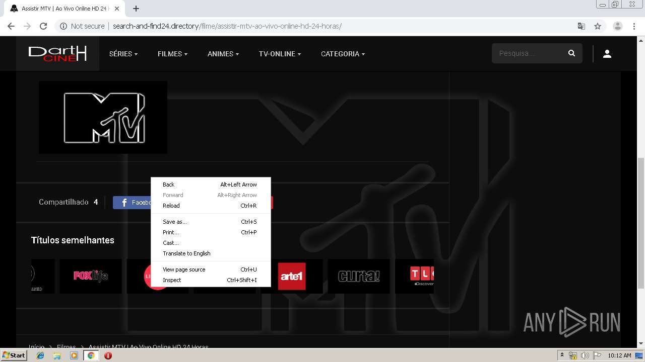 Malware analysis http://search-and-find24.directory/filme/assistir-nick-jr-ao-vivo-online-hd-24-horas/  Malicious activity | ANY.RUN - Malware Sandbox Online