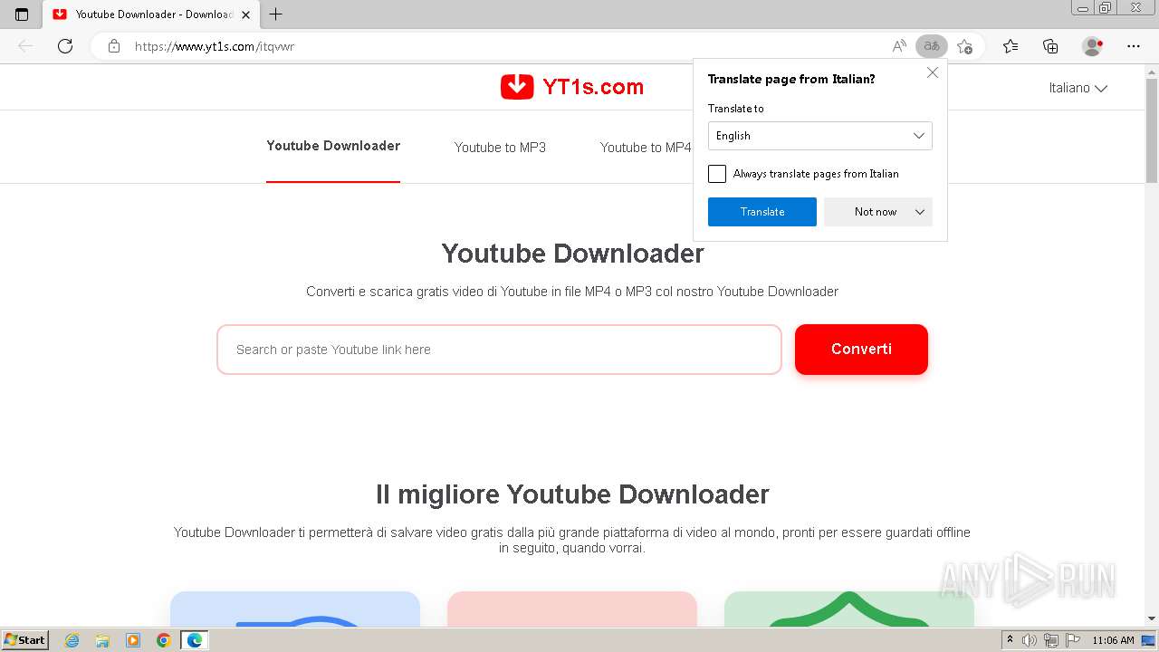 Malware analysis https://yt1s.com/it1 Malicious activity | ANY.RUN -  Malware Sandbox Online