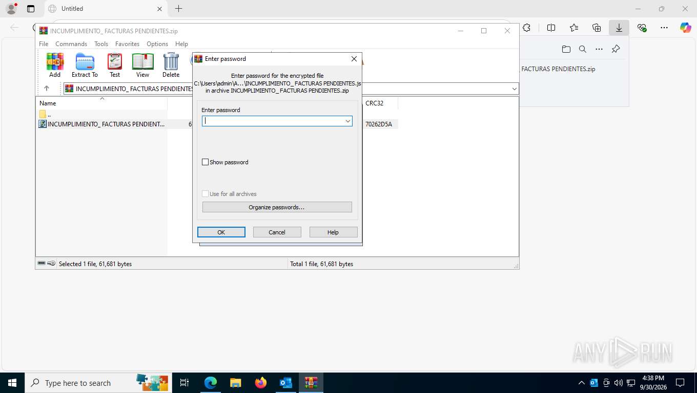 Malware analysis SOLICITUD ACTA COMISION ADMINISTRATIVA.msg Malicious ...