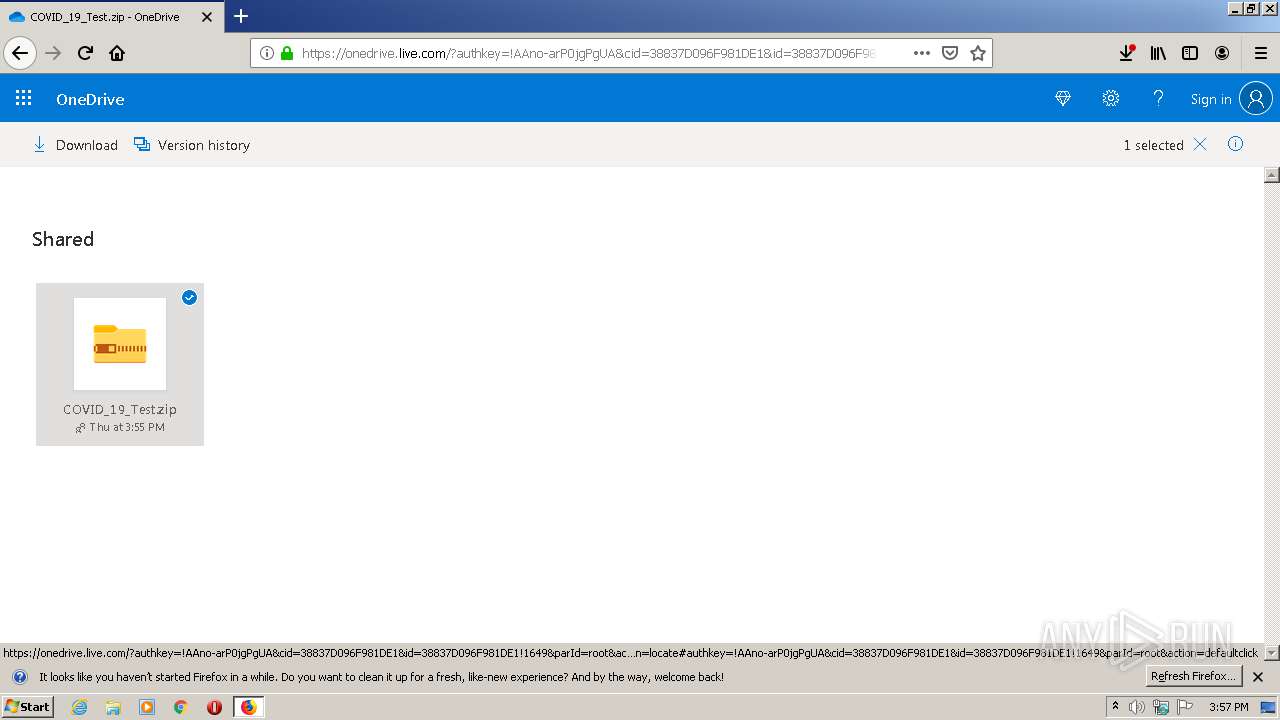 Malware analysis https://1drv.ms/u/s!AuEdmG8JfYM4jHEJ6Pmqz9I4D4FA?e ...