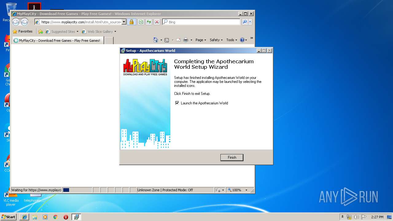 Malware analysis http://files.myplaycity.com/files_downloader_temp/apothecariumworld_setup.exe  Malicious activity | ANY.RUN - Malware Sandbox Online