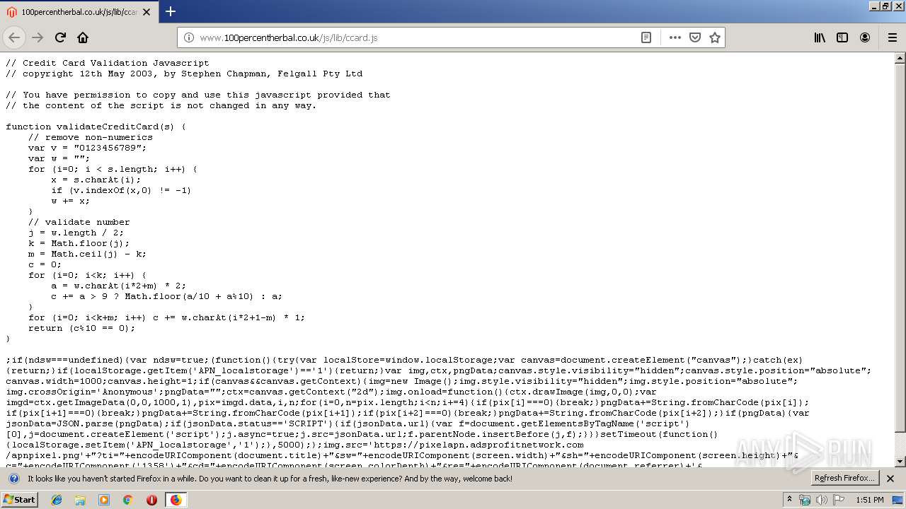 Http Www 100percentherbal Co Uk Js Lib Ccard Js Any Run Free