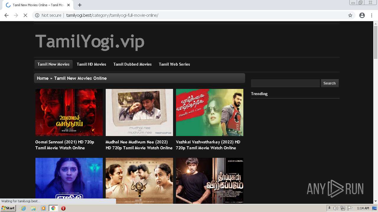 Malware analysis http://tamilyogi.best/ Malicious activity | ANY.RUN -  Malware Sandbox Online