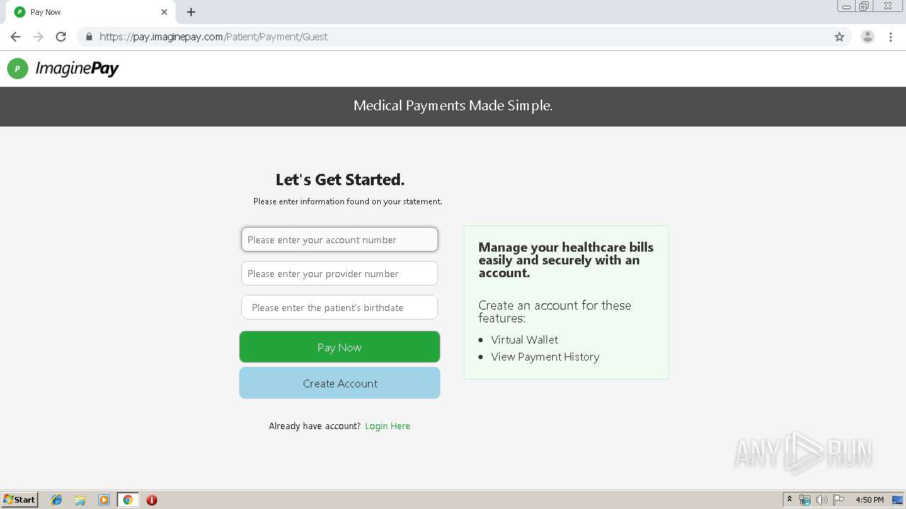 Malware analysis www.justmakepayment.comcrcpaynow No threats  detected | ANY.RUN - Malware Sandbox Online