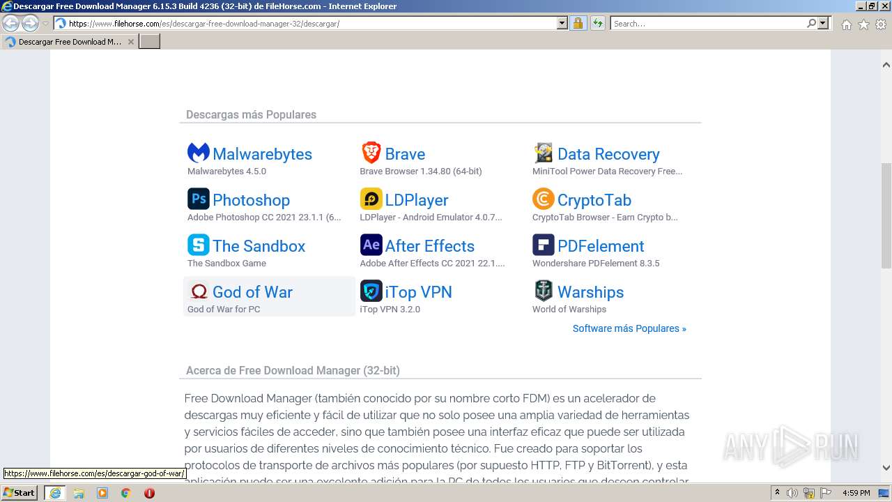 Malware Analysis Https://www.filehorse.com/es/descargar-free-download ...