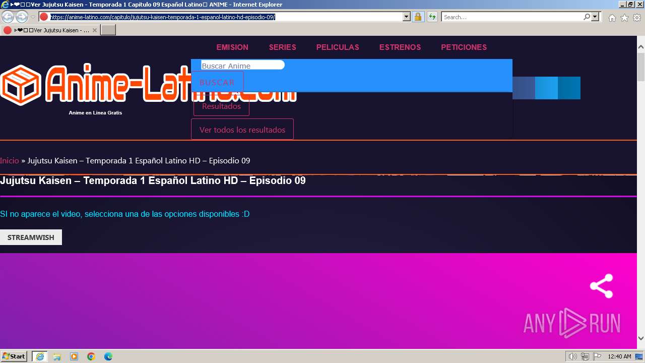 Malware analysis https://anime-latino.com/capitulo/jujutsu-kaisen-temporada- 1-espanol-latino-hd-episodio-09/ Malicious activity | ANY.RUN - Malware  Sandbox Online