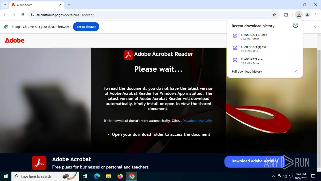 Malware analysis https://t.ly/Rrb0f Malicious activity | ANY.RUN ...