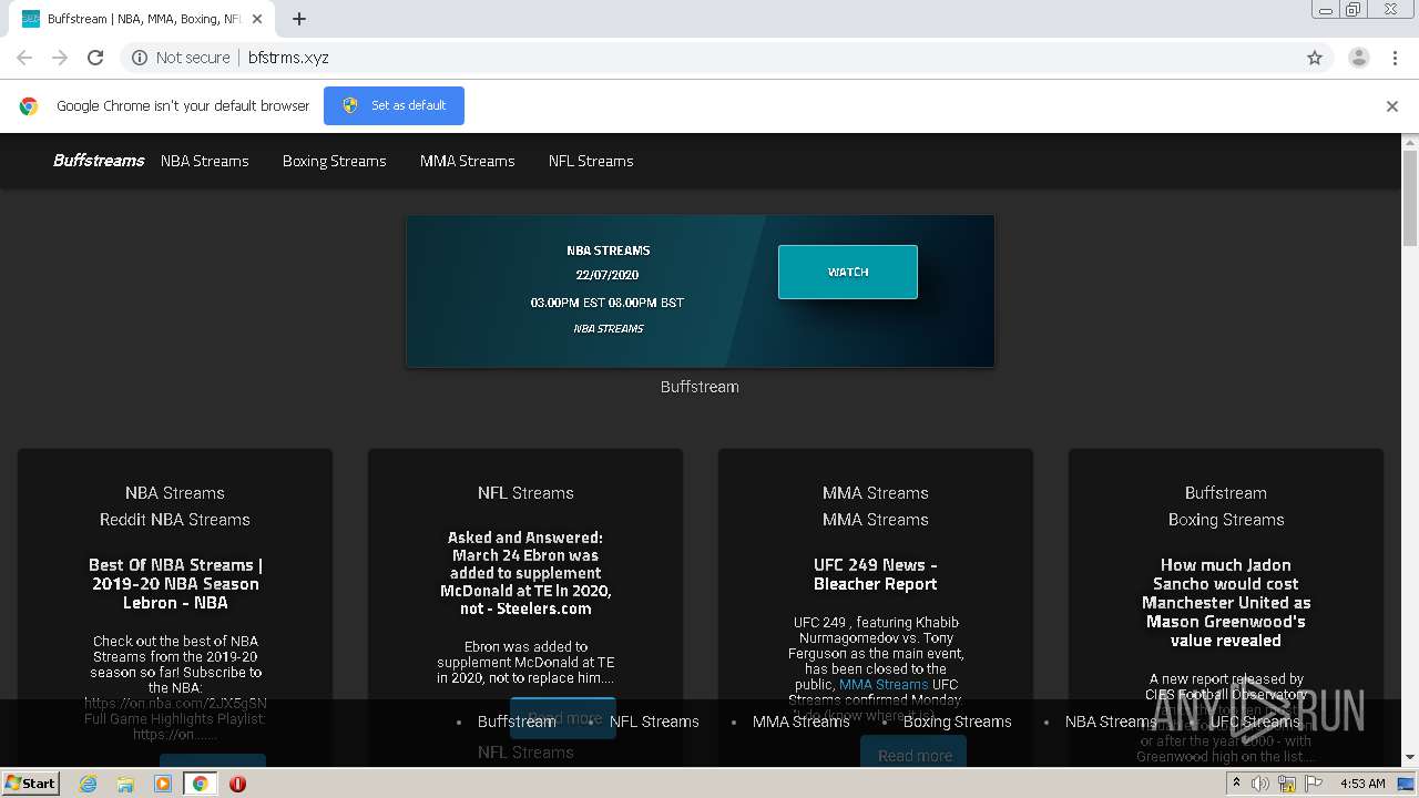 Malware analysis http bfstrms.xyz Malicious activity ANY.RUN