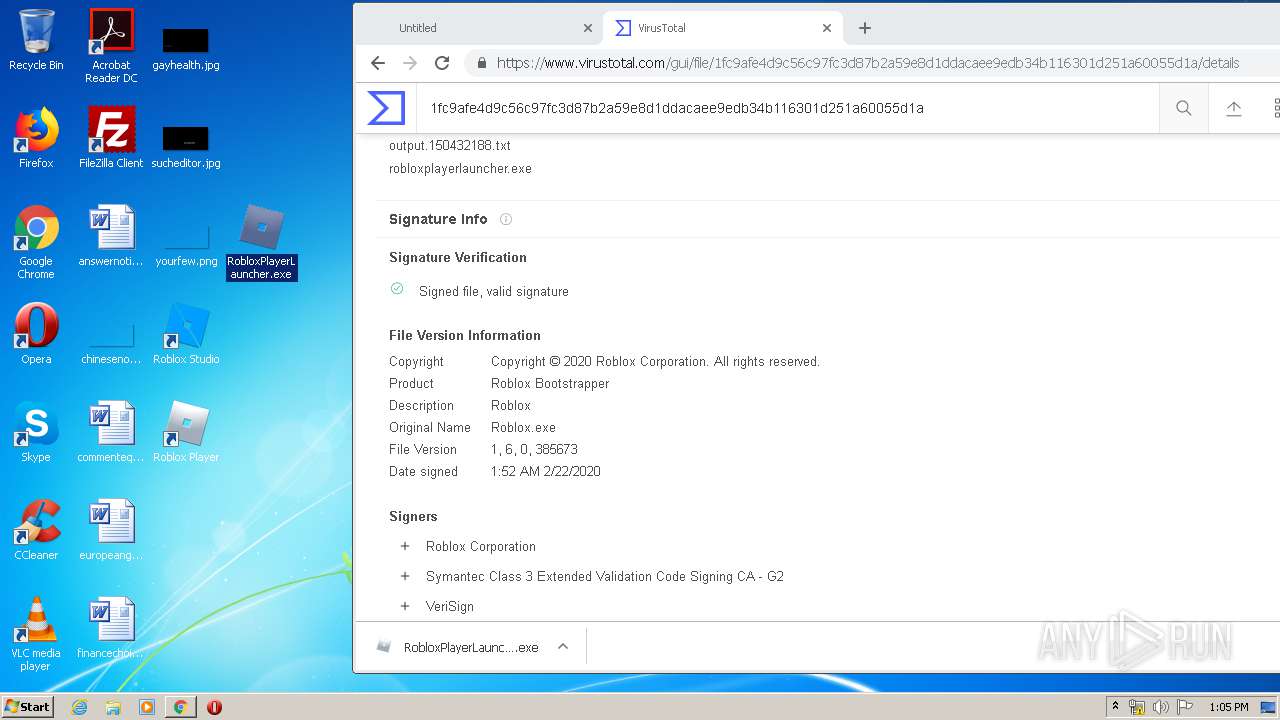 Https Setup Rbxcdn Com 443 Version 9563a5b30aec4fcc Roblox Exe Any Run Free Malware Sandbox Online - roblox initialization error 4 windows 7