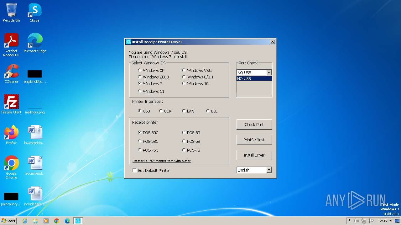 Malware analysis POS Printer Driver V8.11.230113.3.exe Malicious