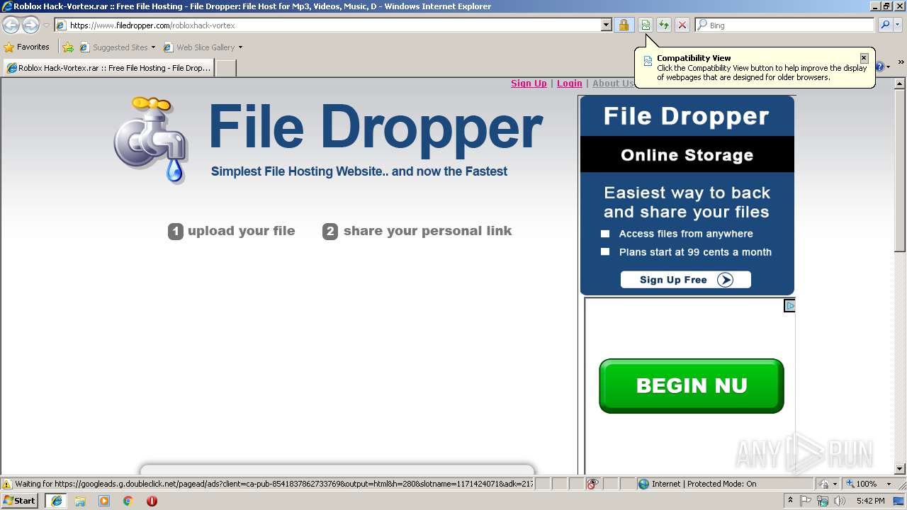 Https Www Filedropper Com Robloxhack Vortex Any Run Free Malware Sandbox Online - https www filedropper com roblox hack new201985525 any run