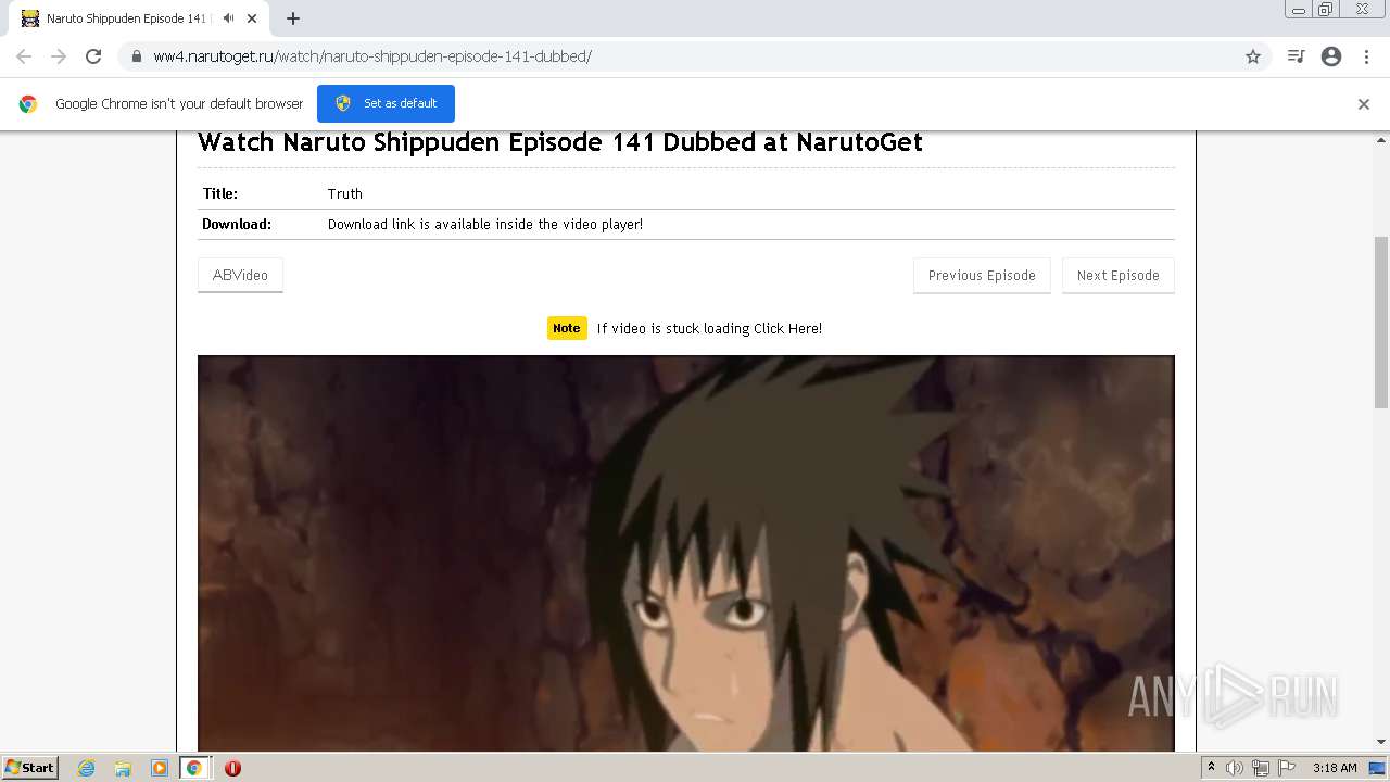 Malware analysis https://ww4.narutoget.ru/watch/naruto-shippuden-episode-141-dubbed/  Malicious activity | ANY.RUN - Malware Sandbox Online