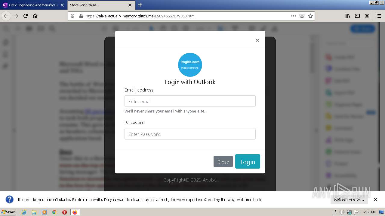 Malware analysis https://nam12.safelinks.protection.outlook.com/?url ...