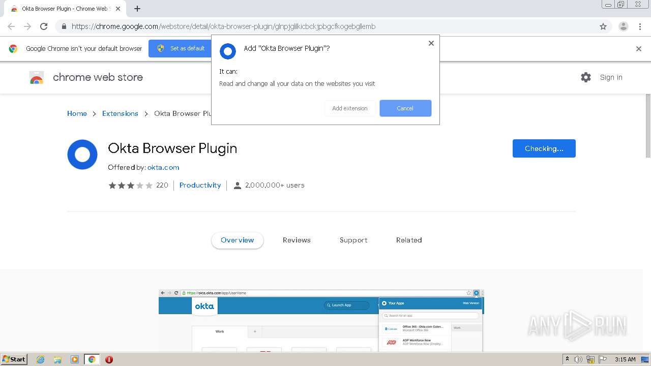 Okta browser store plugin