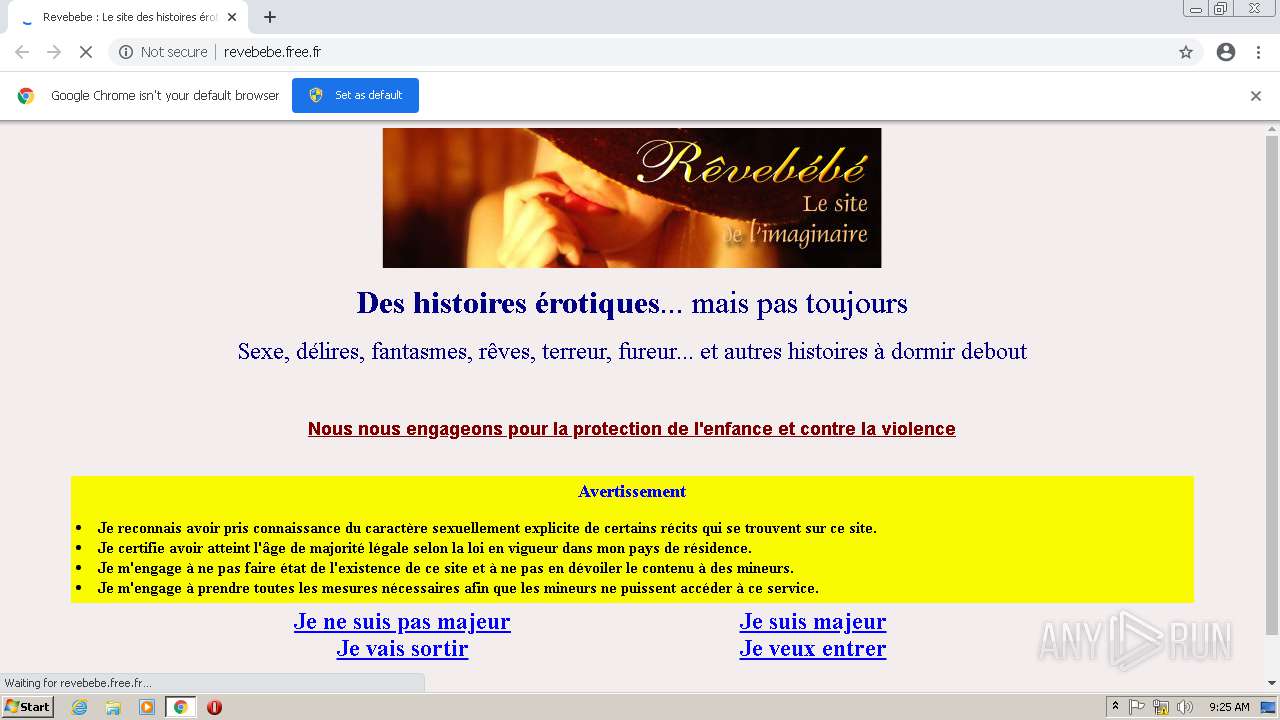 Malware analysis http:revebebe.free.fr Malicious activity | ANY.RUN -  Malware Sandbox Online