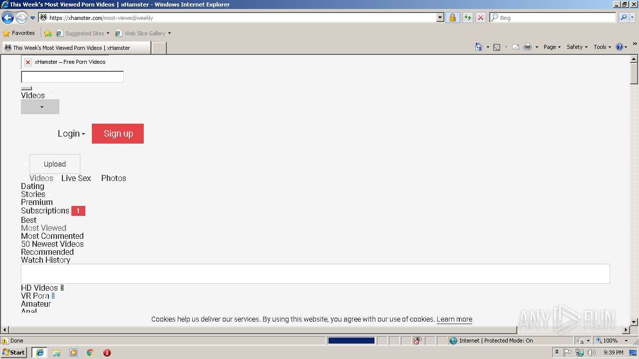 Malware analysis https://www.xhamster.com No threats detected | ANY.RUN -  Malware Sandbox Online