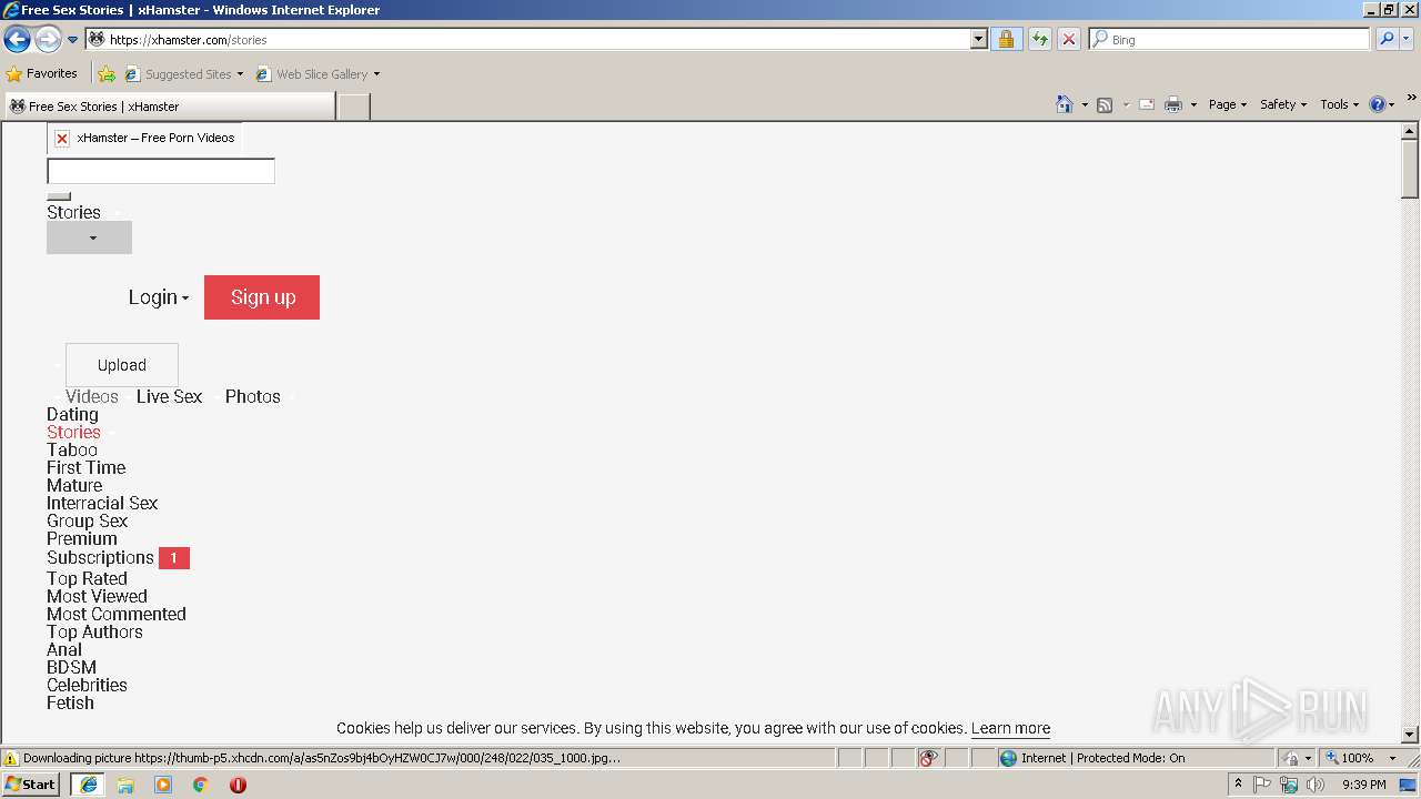 Malware analysis https://www.xhamster.com No threats detected | ANY.RUN -  Malware Sandbox Online