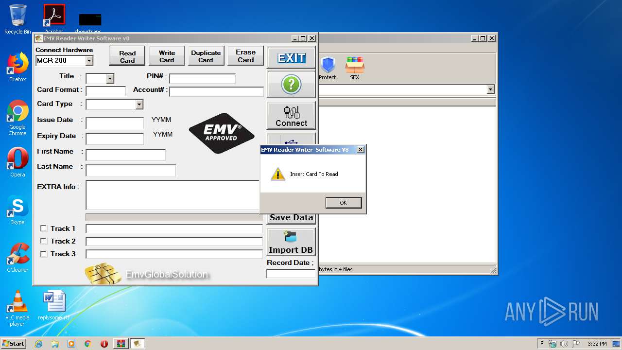 emv chip card reader writer software