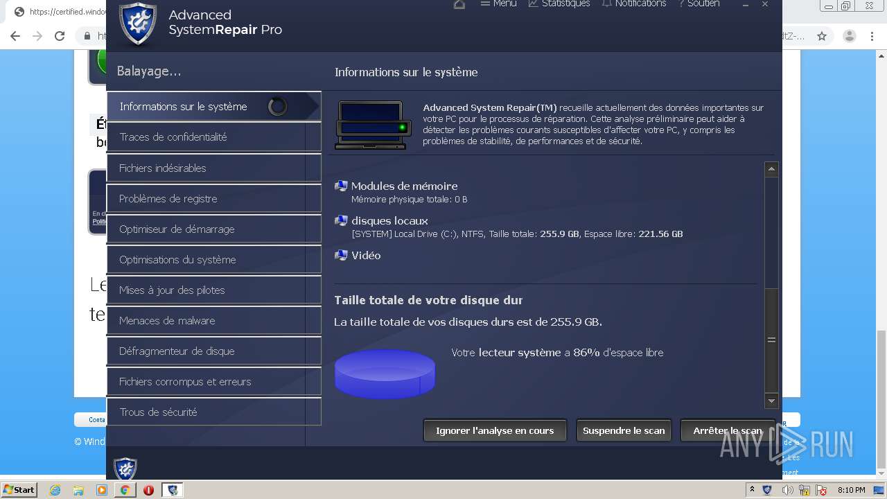 Malware analysis  https://certified.windowserrorhelp.com/reparer-automatiquement-les-erreurs/?error=les%20Erreurs%20Windows&gclid=CjwKCAjwpKCDBhBPEiwAFgbzj-0oBYLgcnQ9-etglYjhUdtZ-UOkaEIOfHqXzveFUVqMx4u6Ph0r3RoCq48QAvd_BwE  Malicious activity | ANY.RUN ...